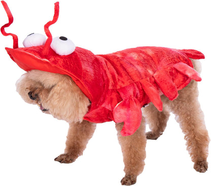 Dog Lobster Costume Pet Halloween Christmas Cosplay Costumes Funny Puppy Cat Winter Coat Hoodie Outfits Sweater Clothes