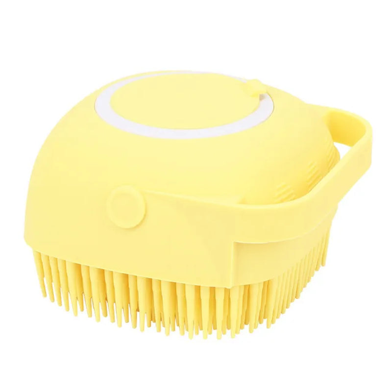 Silicone Dog Cat Shower Brush Pet Shampoo Dispenser Massager Bath Brush Bathroom Puppy Washing Grooming Brush Dog Accessories