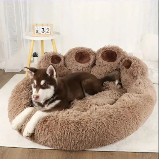 Cozy and Comfy Pet Dog Bed - All Seasons Paw Shape Warm Dog Bed Cushion for Your Furry Friend!