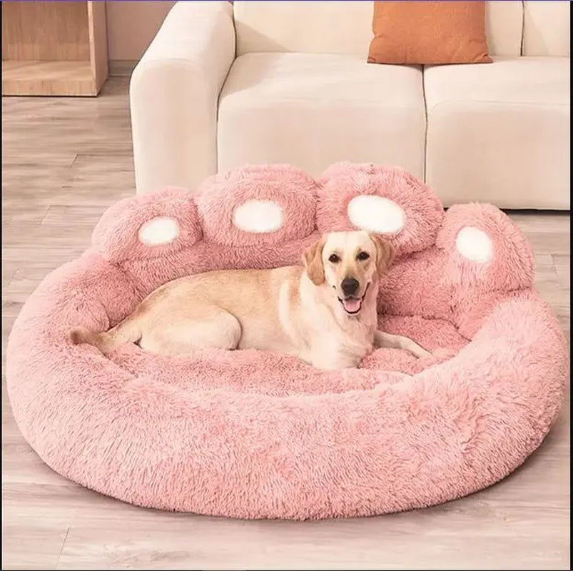 Cozy and Comfy Pet Dog Bed - All Seasons Paw Shape Warm Dog Bed Cushion for Your Furry Friend!